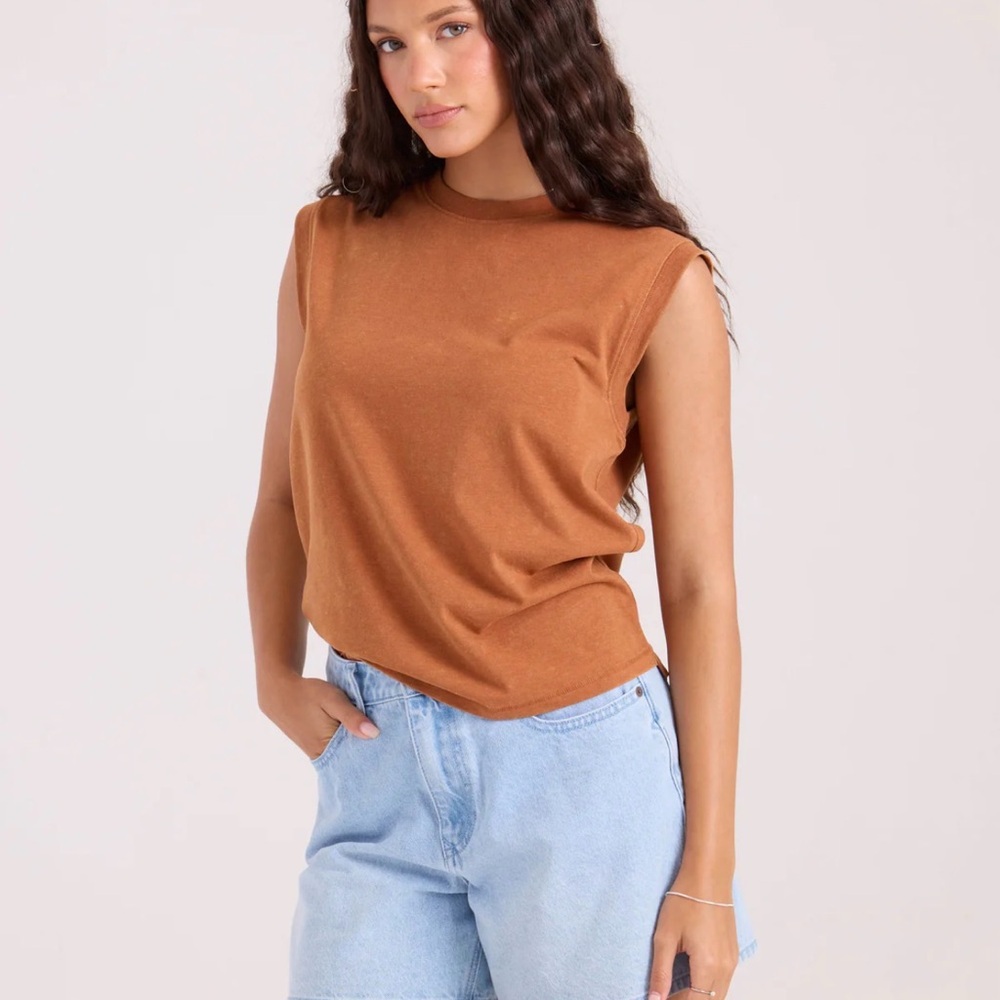 29. NWT Volcom Tan Muscle Tee